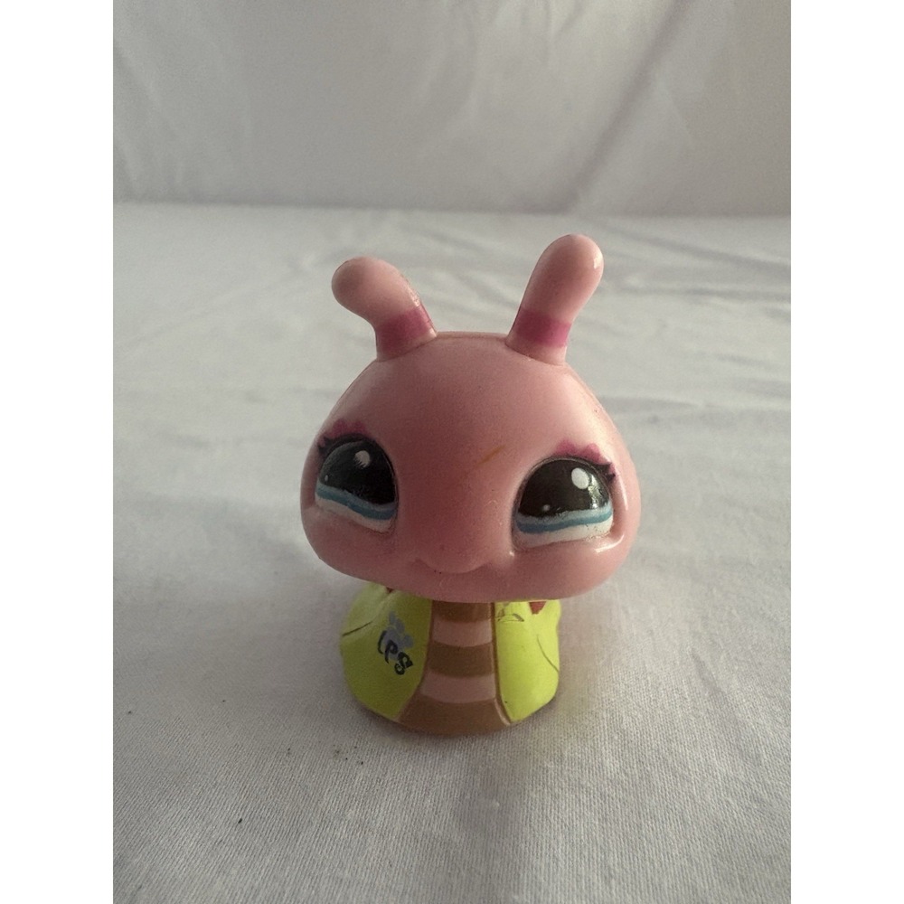 Hasbro Littlest Pet Shop Walkable Snail 2125 Pink Magenta Yellow 2008 LPS Toy